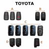 Bảng mẫu chìa khóa ô tô Toyota