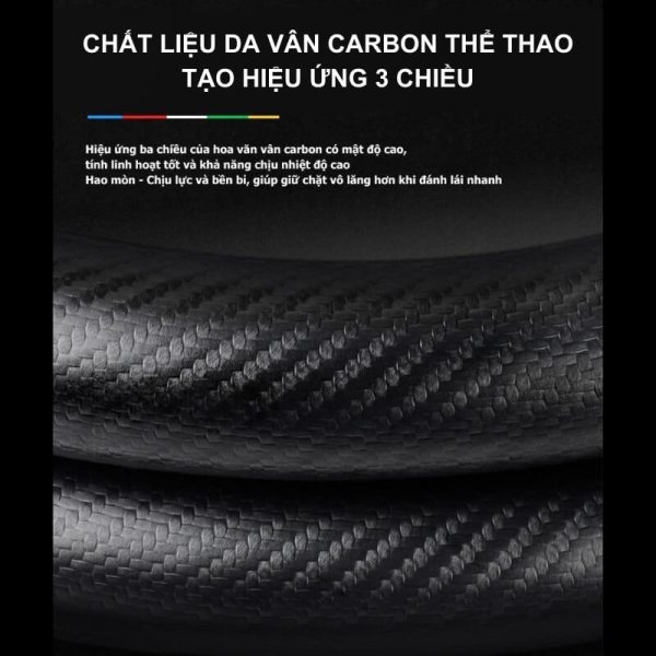 Bọc vô lăng VinFast da lộn & sợi carbon cao cấp