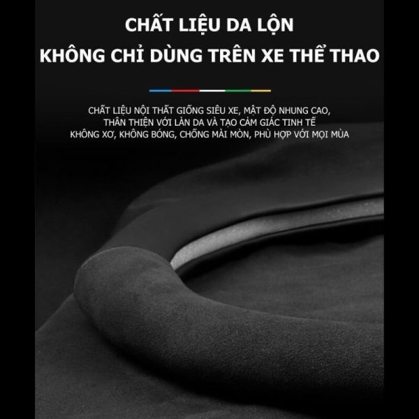 Bọc vô lăng VinFast Da lộn 3D & Sợi Carbon cao cấp