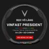 Bọc vô lăng xe VinFast President Da lộn 3D & Sợi Carbon cao cấp