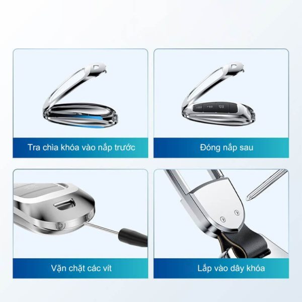 Ốp Kim Loại Bọc Chìa Khoá Ô Tô Hyundai Đẳng Cấp