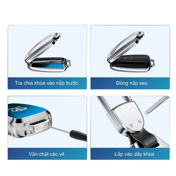 Ốp kim loại bọc chìa khoá ô tô Toyota đẳng cấp