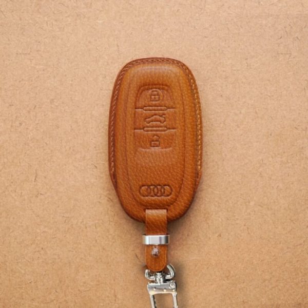 Bao da bọc chìa khóa ô tô Audi da Epsom sang trọng