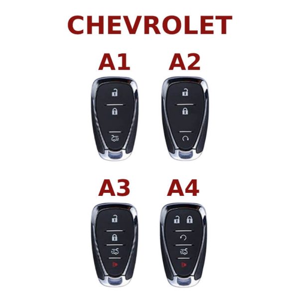 Bảng mẫu chìa khóa ô tô Chevrolet