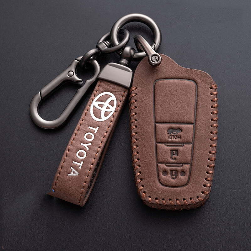 Bao da chìa khóa ô tô Toyota dạng hộp da bò
