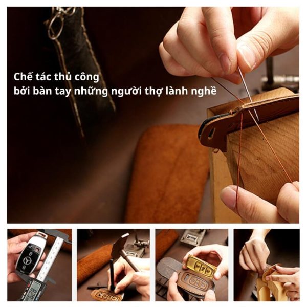 Bao da chìa khóa ô tô được chế tác bởi bàn tay tài hoa của những người thợ lành nghề