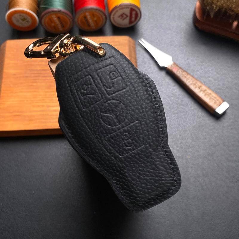 Bao da bọc chìa khóa ô tô Mercedes da Epsom sang trọng