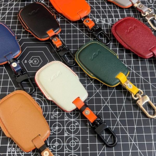 Bao da bọc chìa khóa ô tô KIA handmade cao cấp