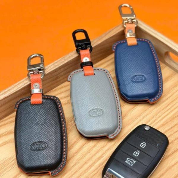 Bao da bọc chìa khóa ô tô KIA handmade cao cấp