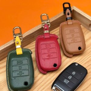 Bao da bọc chìa khóa ô tô KIA handmade cao cấp