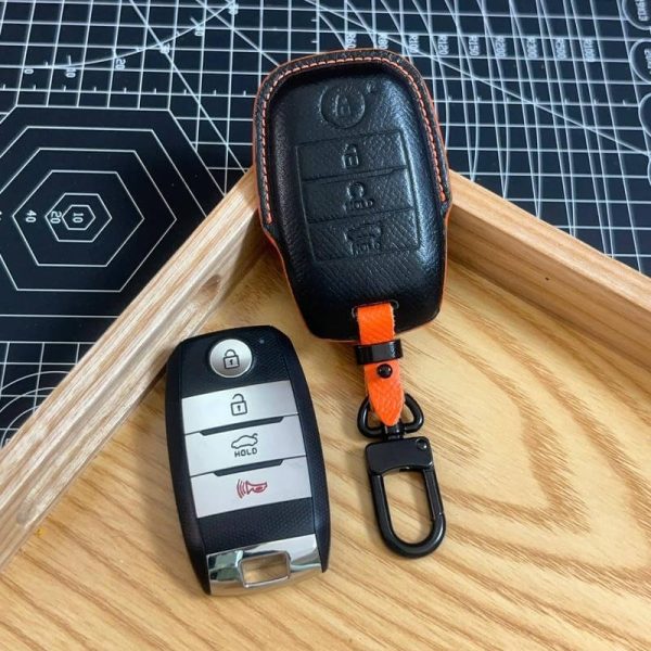 Bao da bọc chìa khóa ô tô KIA handmade cao cấp