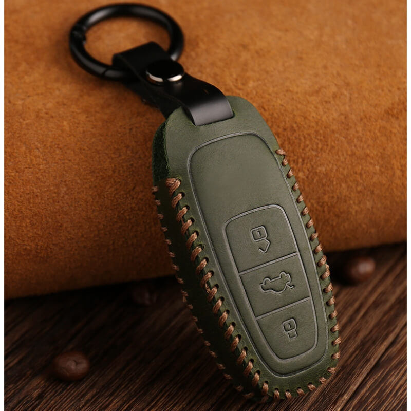 Bao da chìa khoá ô tô Audi da bò thủ công