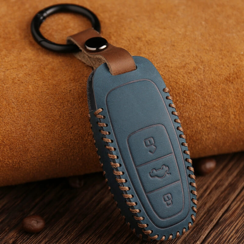Bao da chìa khoá ô tô Audi da bò thủ công