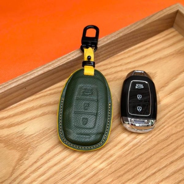 Bao da bọc chìa khoá ô tô Hyundai da Epsom sang trọng