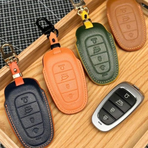 Bao da bọc chìa khoá ô tô Hyundai da Epsom sang trọng