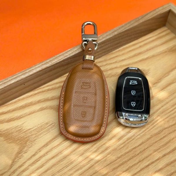 Bao da bọc chìa khoá ô tô Hyundai da Epsom sang trọng