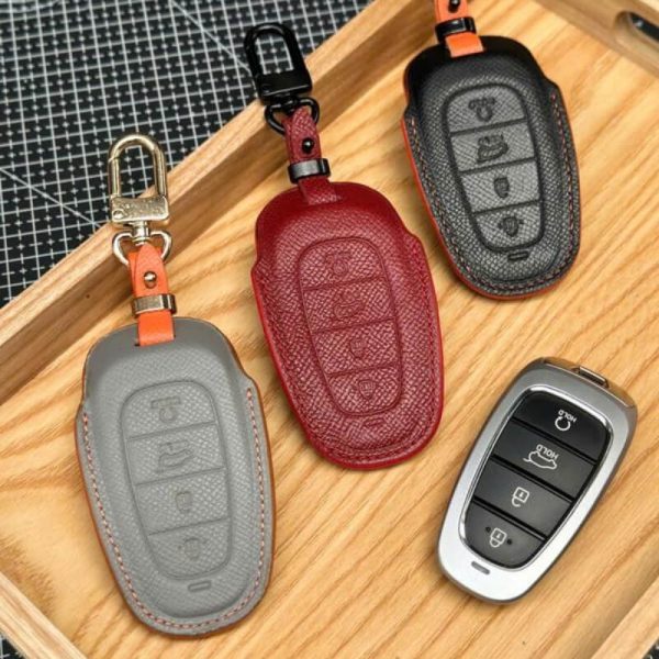 Bao da bọc chìa khoá ô tô Hyundai da Epsom sang trọng