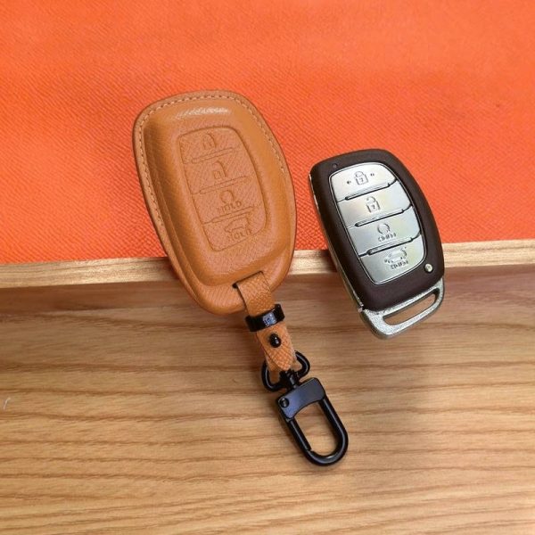 Bao da bọc chìa khoá ô tô Hyundai da Epsom sang trọng