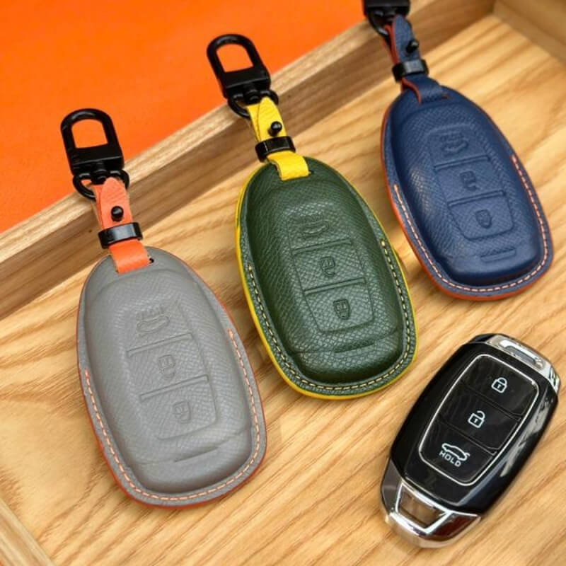 Bao da bọc chìa khoá ô tô Hyundai da Epsom sang trọng