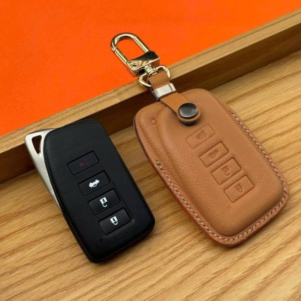 Bao da bọc chìa khóa ô tô Lexus handmade cao cấp