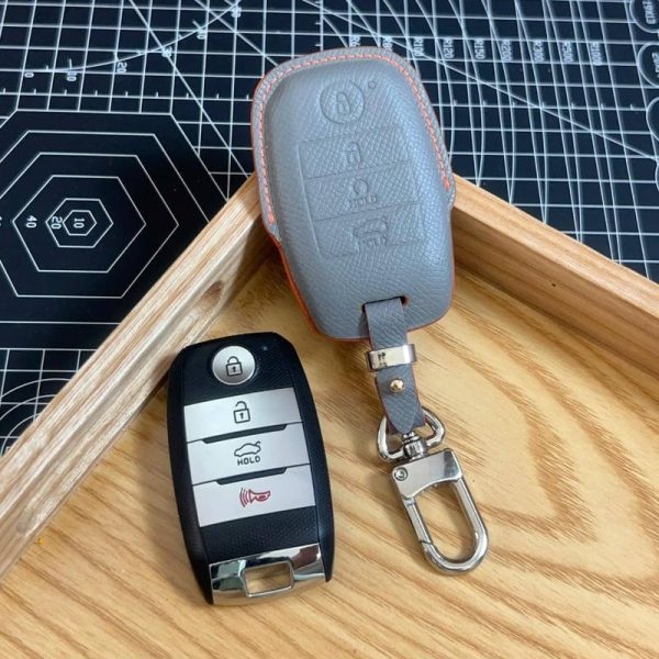 Bao da bọc chìa khóa ô tô KIA handmade cao cấp