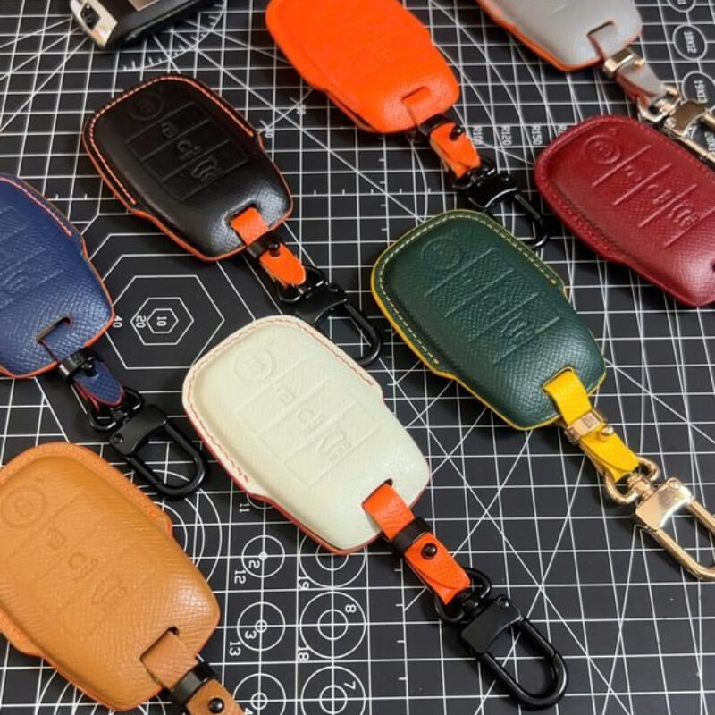 Bao da bọc chìa khóa ô tô KIA handmade cao cấp