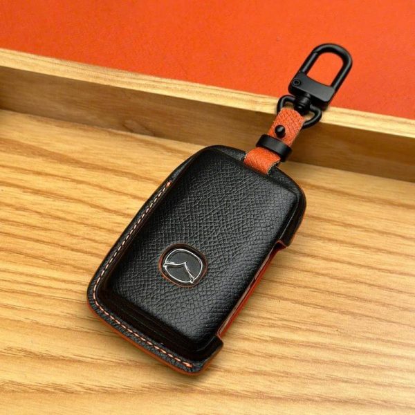 Bao da bọc chìa khóa ô tô Mazda handmade cao cấp