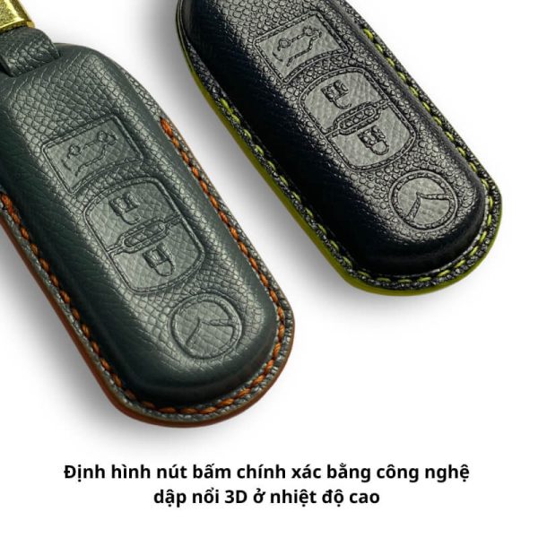 Bao da bọc chìa khóa ô tô Mazda handmade cao cấp