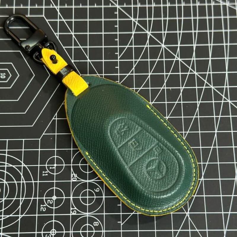 Bao da chìa khóa ô tô Mercedes da Epsom 100% da bò thật