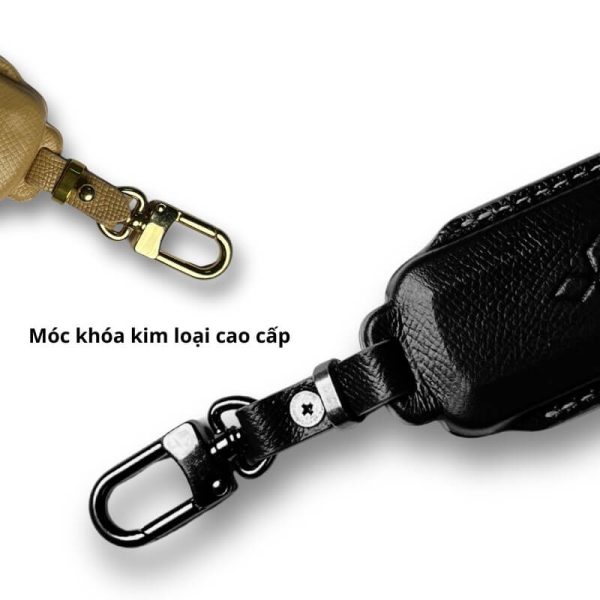 bao da bọc chìa khoá ô tô Mitsubishi handmade cao cấp