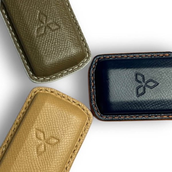 bao da bọc chìa khoá ô tô Mitsubishi handmade cao cấp