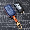 Bao da bọc chìa khóa ô tô Mitsubishi handmade cao cấp