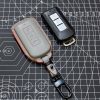 Bao da bọc chìa khóa ô tô Mitsubishi handmade cao cấp