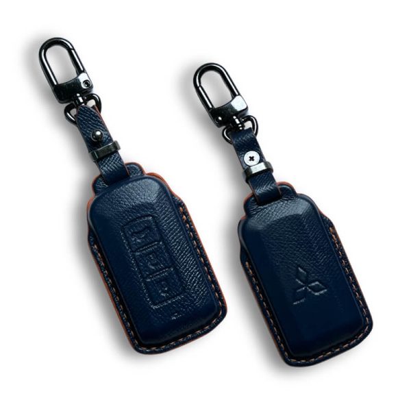 bao da bọc chìa khoá ô tô Mitsubishi handmade cao cấp