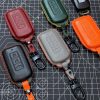 bao da bọc chìa khoá ô tô Mitsubishi handmade cao cấp