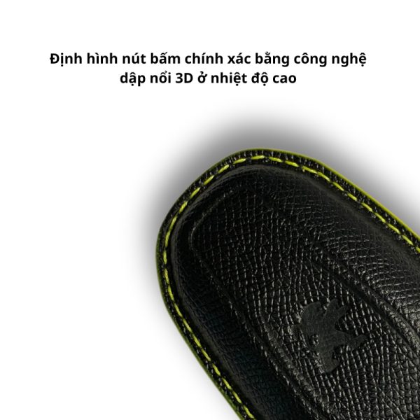 Bao da bọc chìa khóa ô tô Peugeot handmade cao cấp