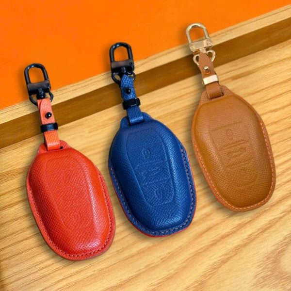 Bao da bọc chìa khóa ô tô Peugeot handmade cao cấp