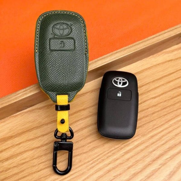 Bao da bọc chìa khoá ô tô Toyota handmade cao cấp