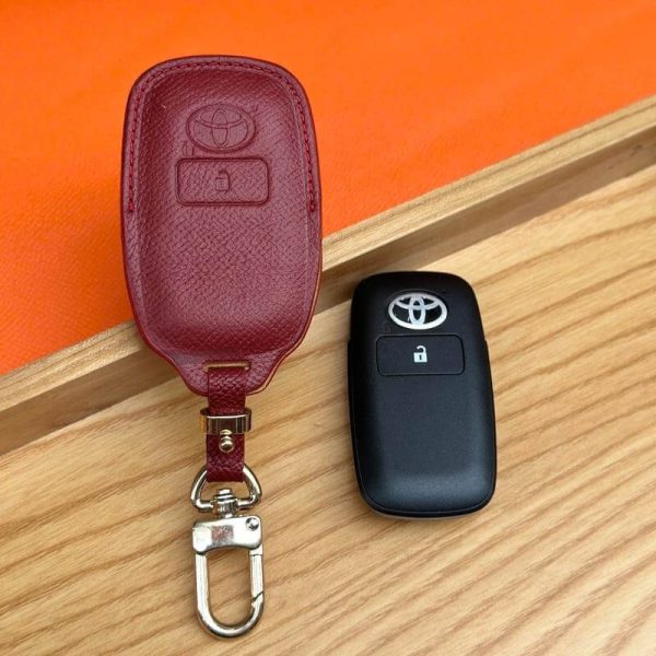Bao da bọc chìa khoá ô tô Toyota handmade cao cấp