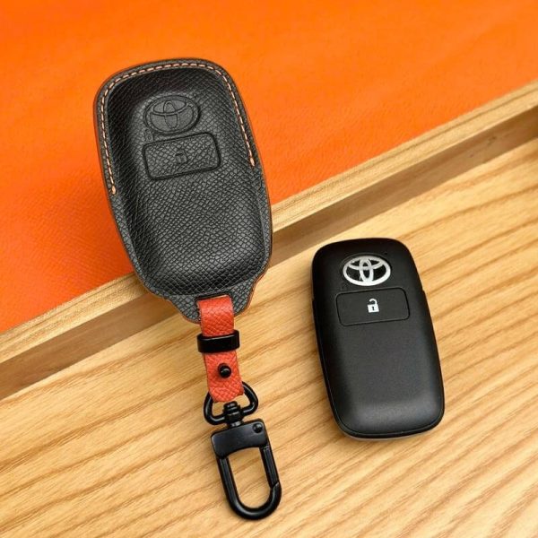 Bao da bọc chìa khoá ô tô Toyota handmade cao cấp