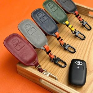 Bao da bọc chìa khoá ô tô Toyota handmade cao cấp
