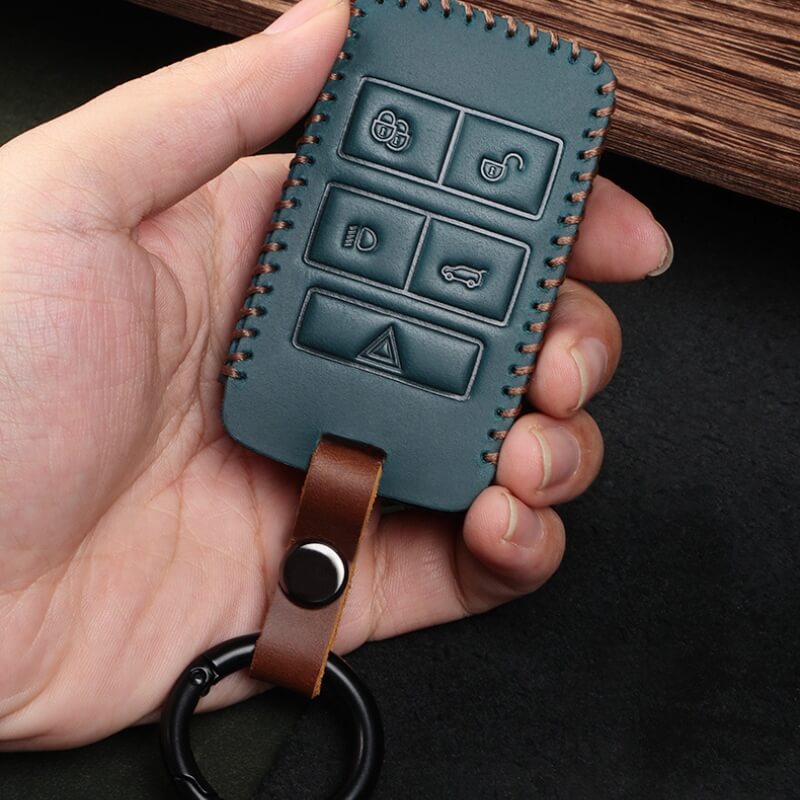 Bao da chìa khóa ô tô Land Rover da bò thủ công
