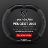 Bọc vô lăng xe Peugeot 2008 da lộn sợi carbon cao cấp