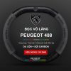 Bọc vô lăng xe Peugeot 408 da lộn sợi carbon