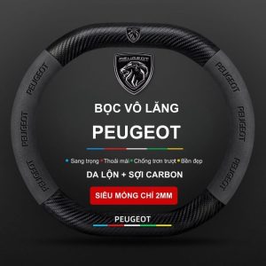 Bọc vô lăng xe Peugeot da lộn sợi carbon