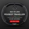 Bọc vô lăng xe Peugeot Traveller da lộn sợi carbon