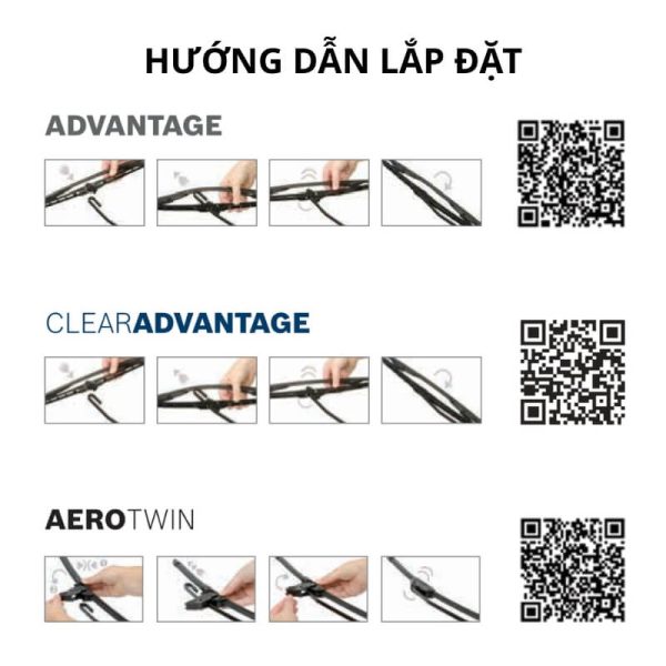 Hướng dẫn lắp đặt gạt mưa ô tô Bosch