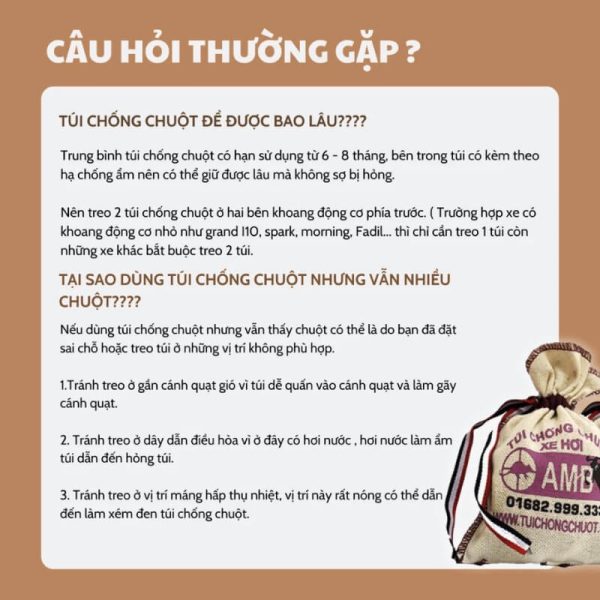 Túi chống chuột xe ô tô AMB