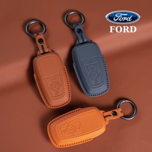 Bao da bọc chìa khóa ô tô Ford da bò sang trọng