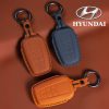 Bao da bọc chìa khóa ô tô Hyundai da bò sang trọng